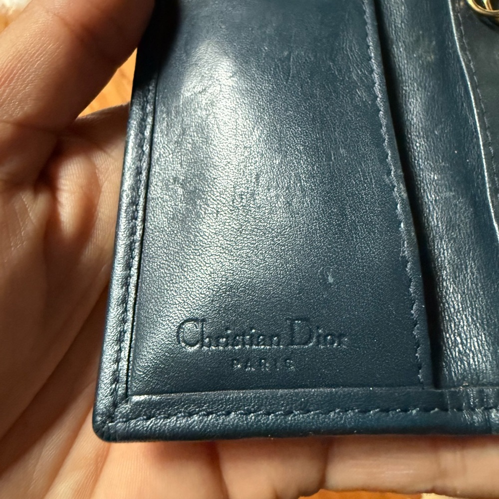 Dior Navy Leather Vintage Key Holder - Picture 4 of 6